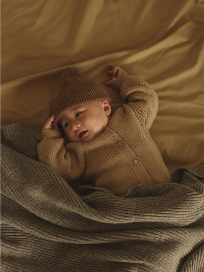 Duży koc z wełny merino Gaston Hvid BÉBÉ Concept 