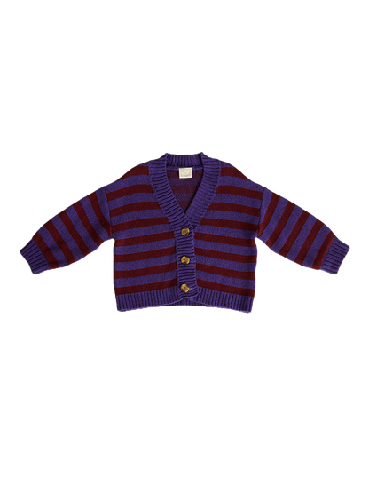 Kardigan Eben Purple Stripe Cardigan PURPLE STRIPE