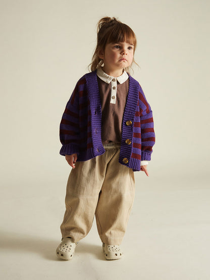 Kardigan Eben Purple Stripe Cardigan PURPLE STRIPE