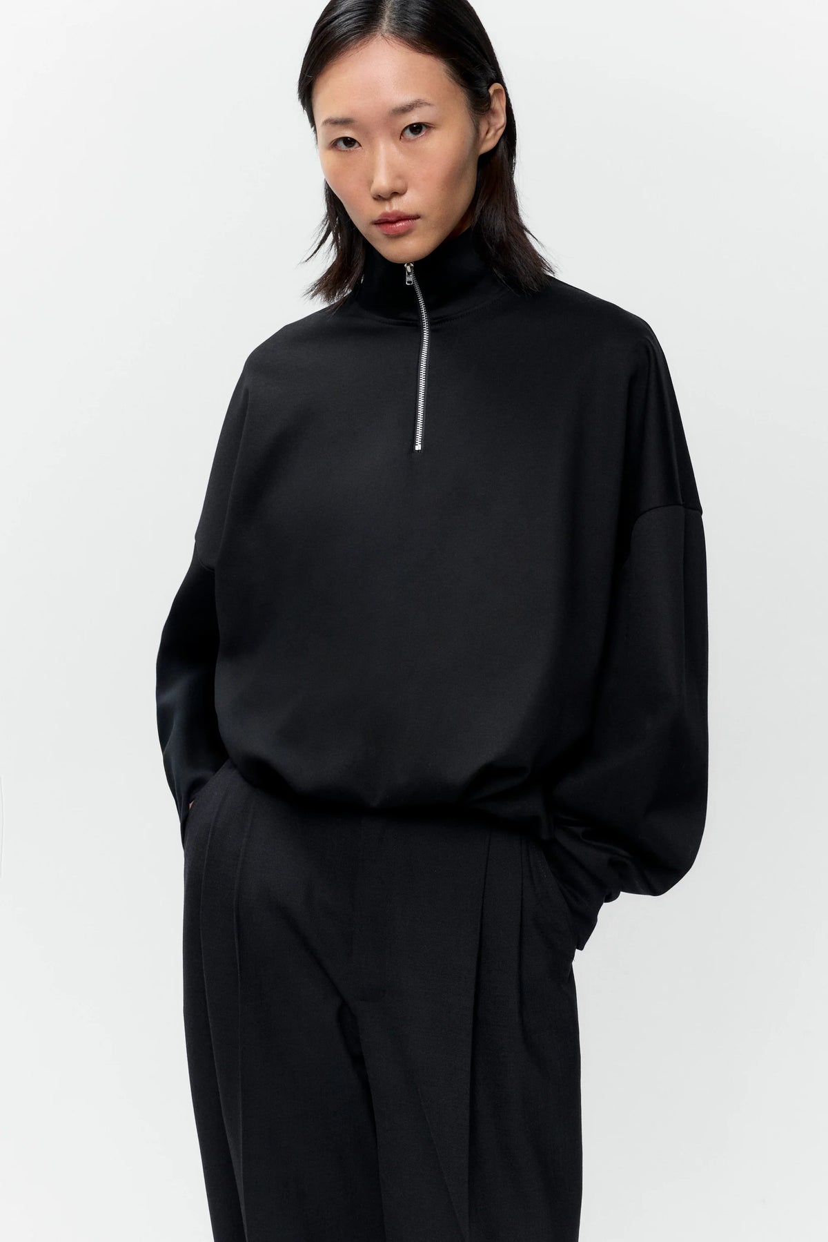 Balloon Quarter-Zip BLACK