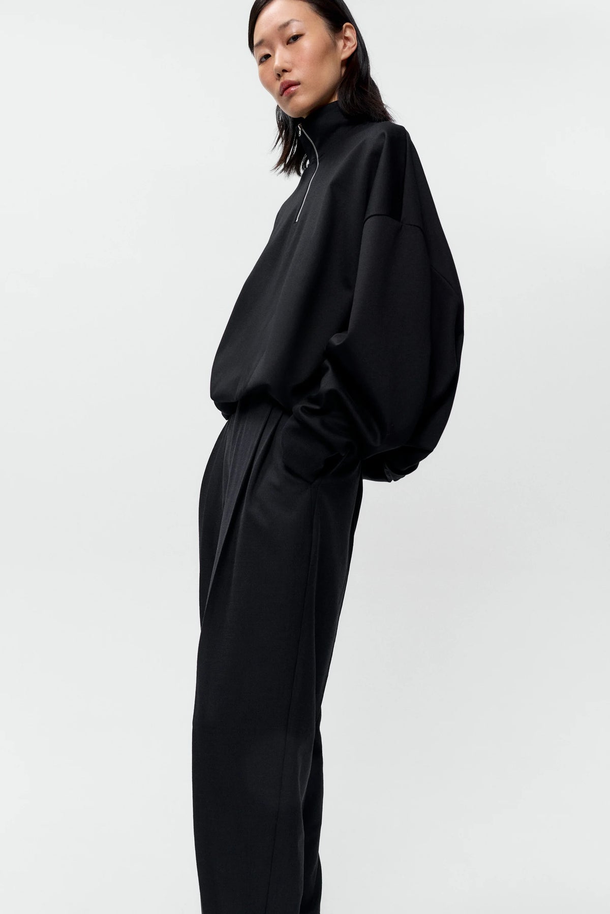 Balloon Quarter-Zip BLACK