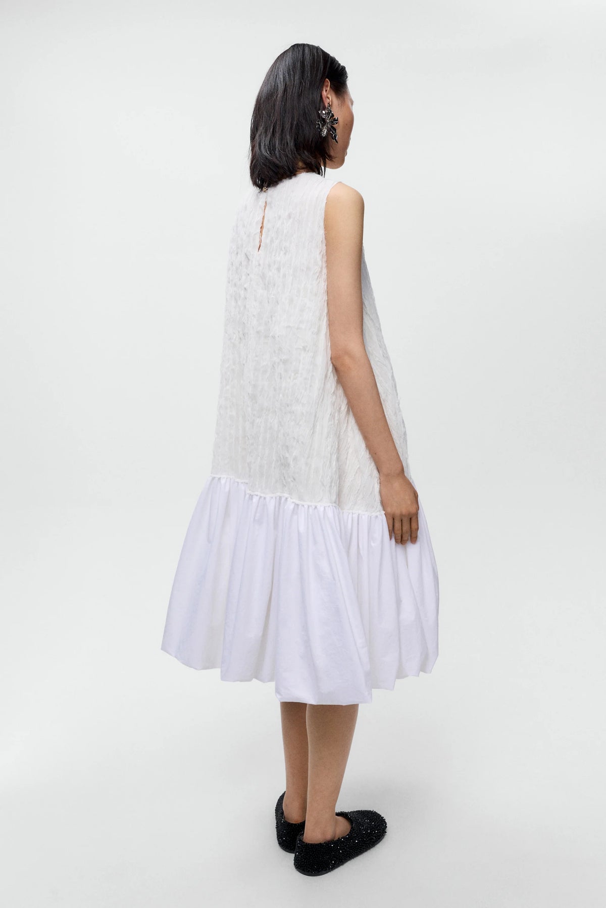 Crinkled Balloon Dress