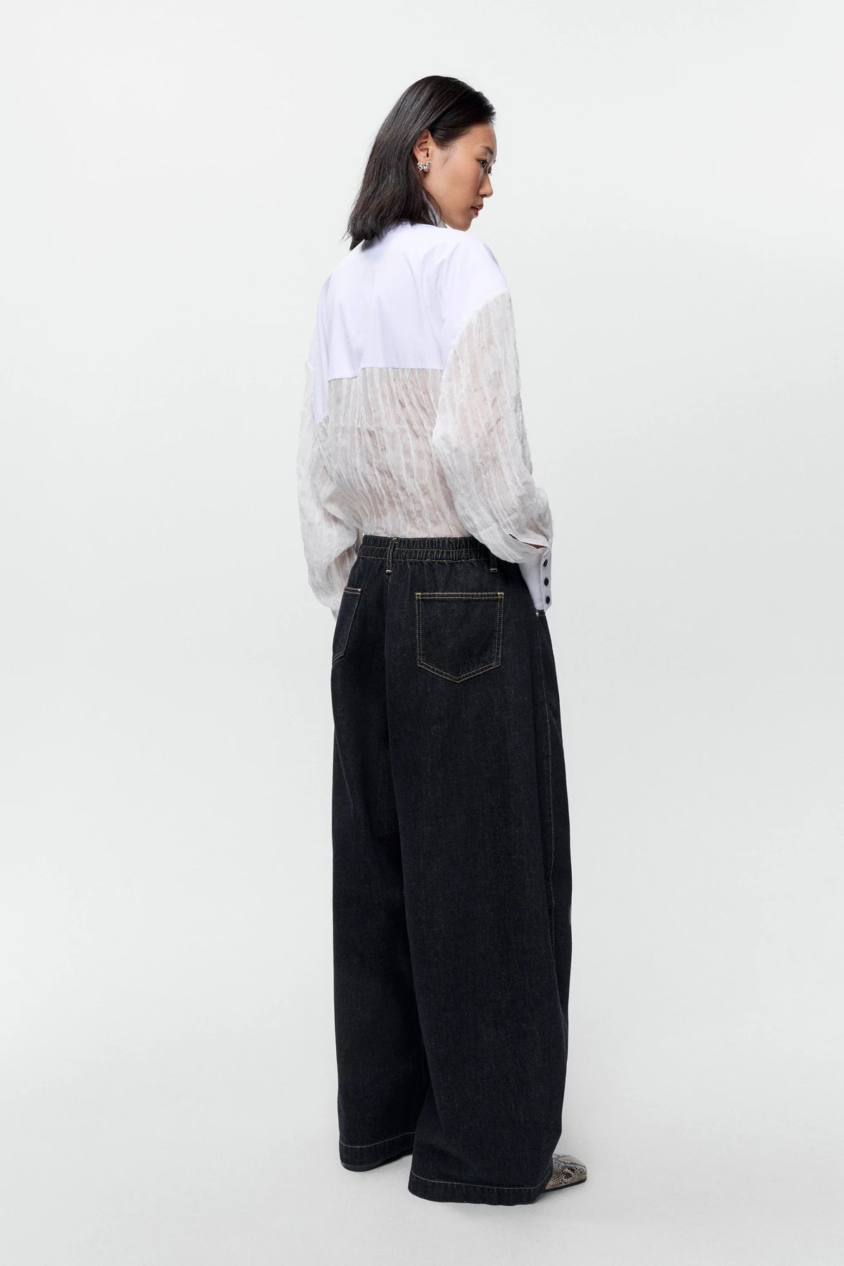 Curved Baggy Jeans BLACK