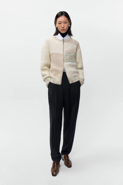 Marled Zip-Cardigan