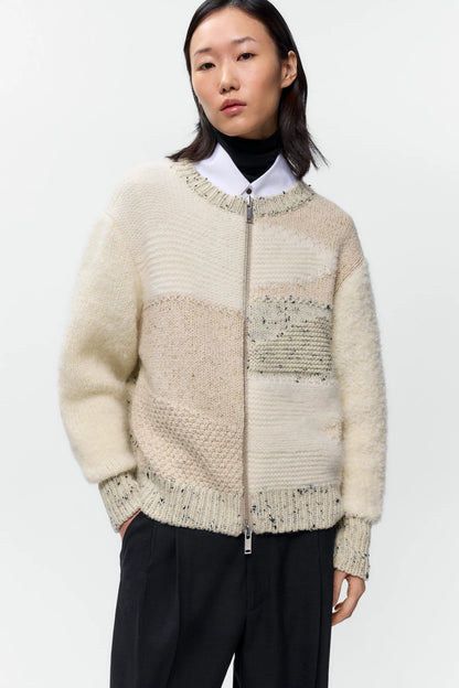Marled Zip-Cardigan