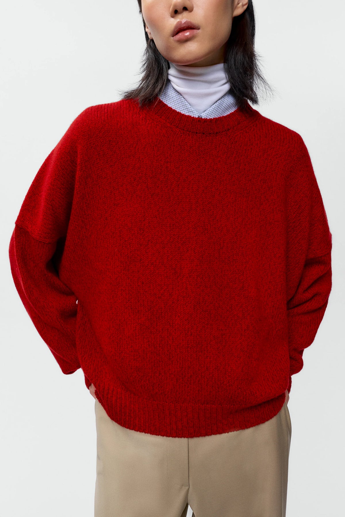 Merino &amp; Cashmere Sweater RED