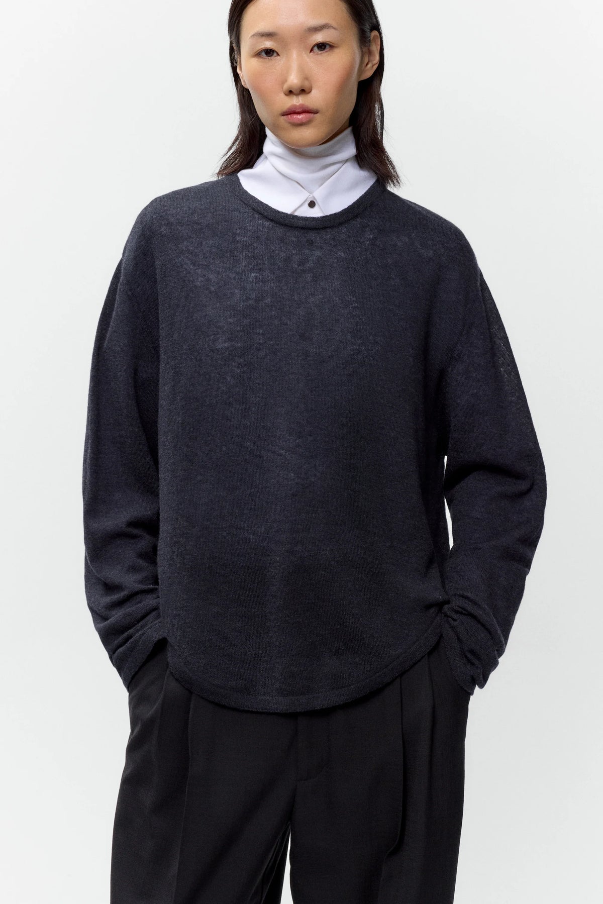 Merino Wool Long-Sleeve T-Shirt ANTHRACITE