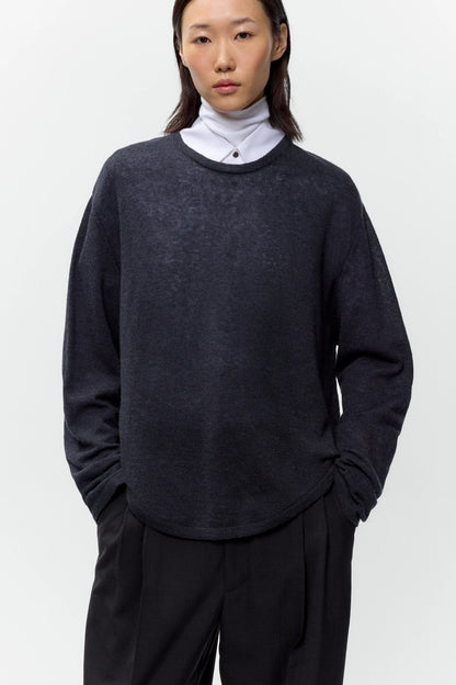 Merino Wool Long-Sleeve T-Shirt ANTHRACITE