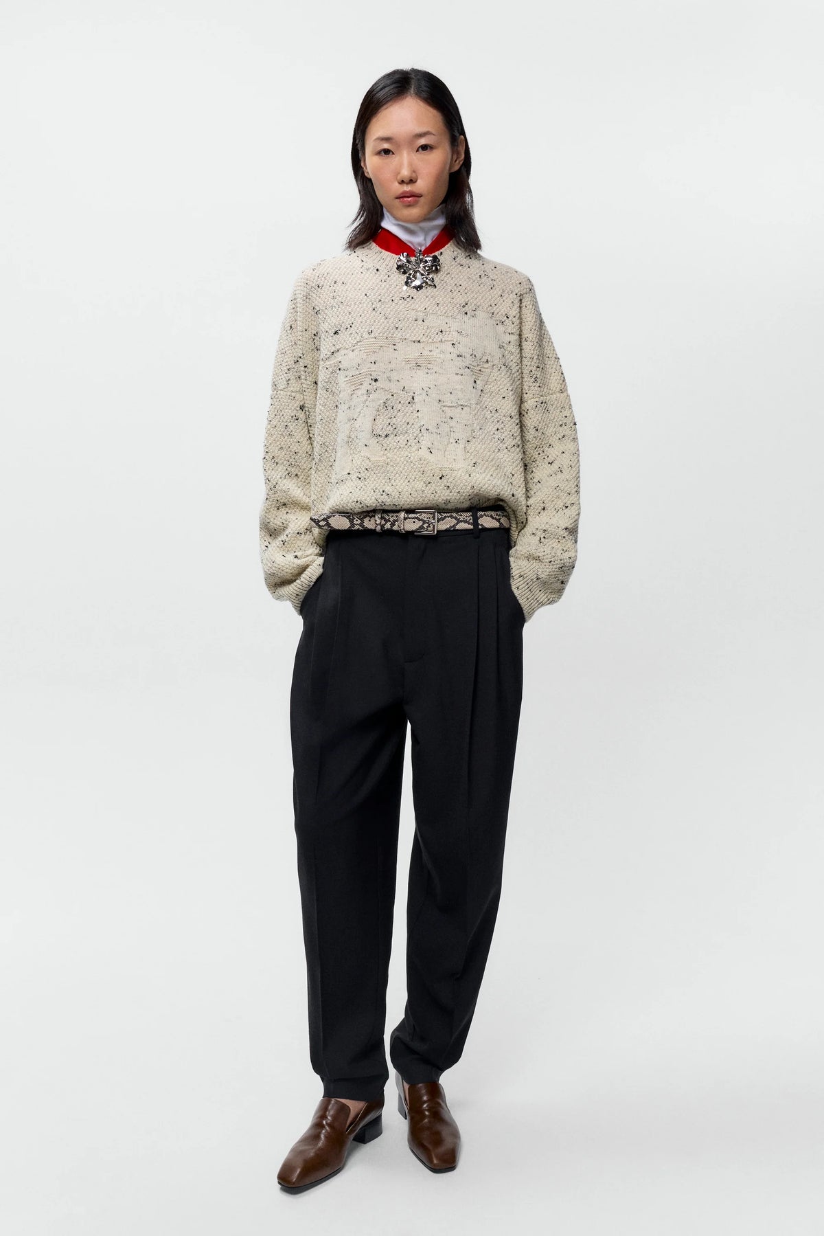 Merino Wool Marled Cordera Sweater