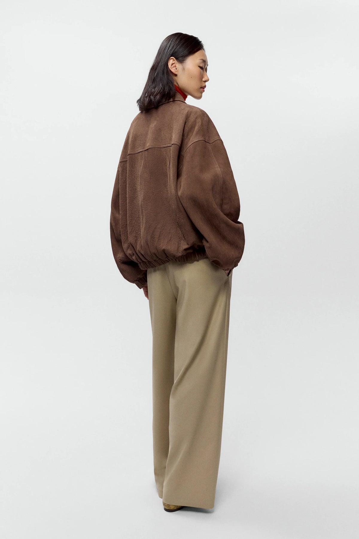 Nobuck Bomber Jacket DEEP TAUPE