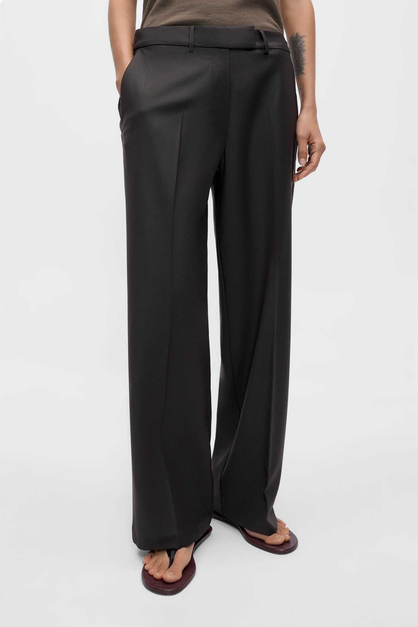 Low Rise Virgin Wool Pants