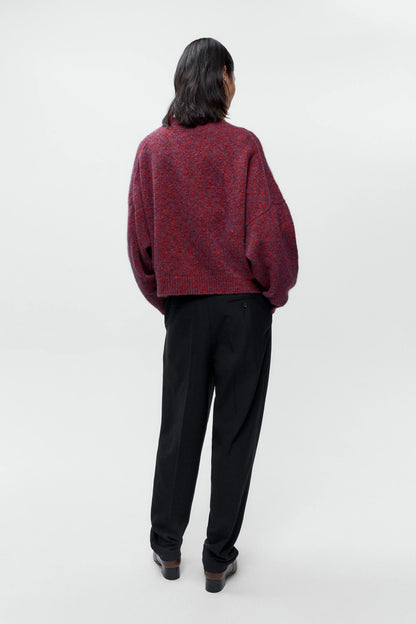Speckled Crewneck Sweater BEAUJOLAIS