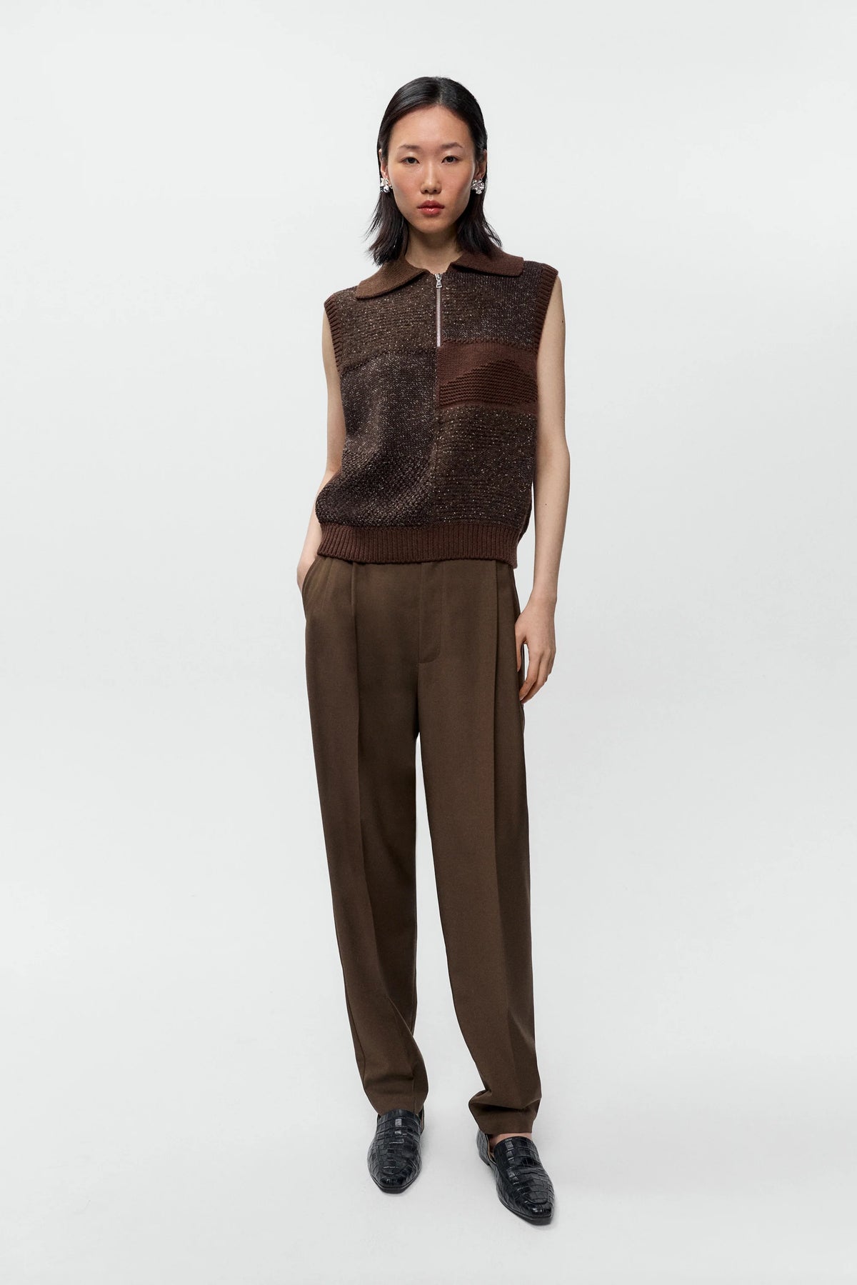 Speckled Waistcoat CHOCOLATE