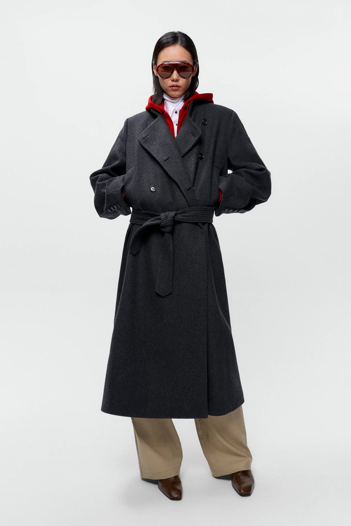Virgin Wool Long Coat