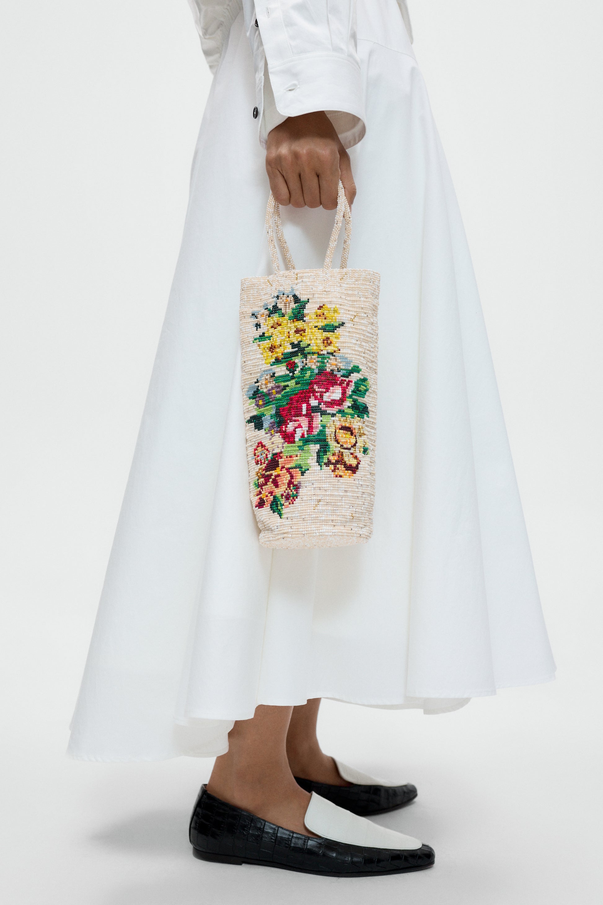 HANDMADE BEADED BAG NARCISO