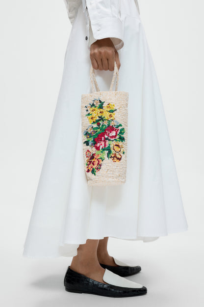 HANDMADE BEADED BAG NARCISO