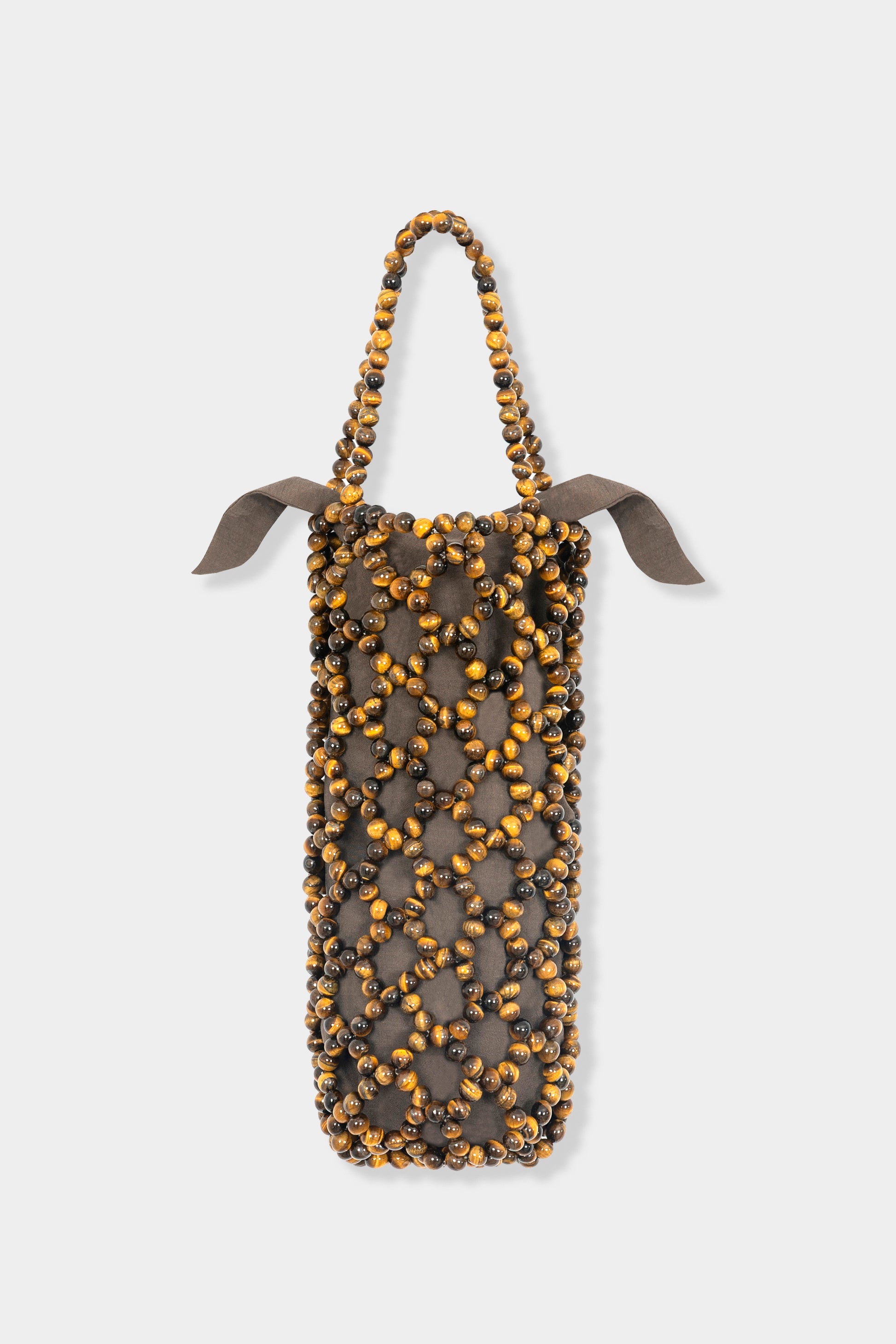 HANDMADE BEADED BAG OJO DE TIGRE