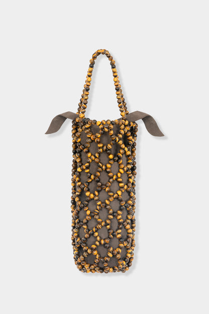 HANDMADE BEADED BAG OJO DE TIGRE