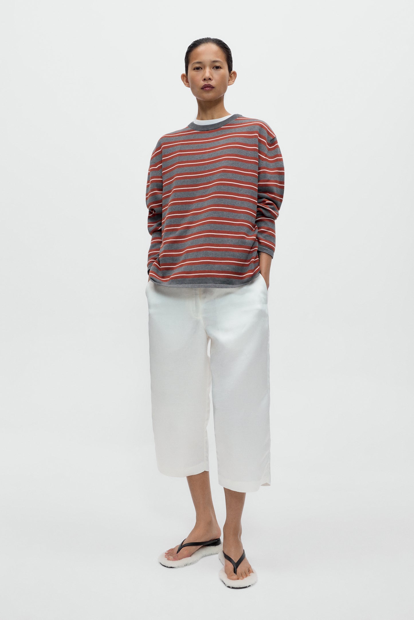 Organic Cotton Striped Long-Sleeve Tee