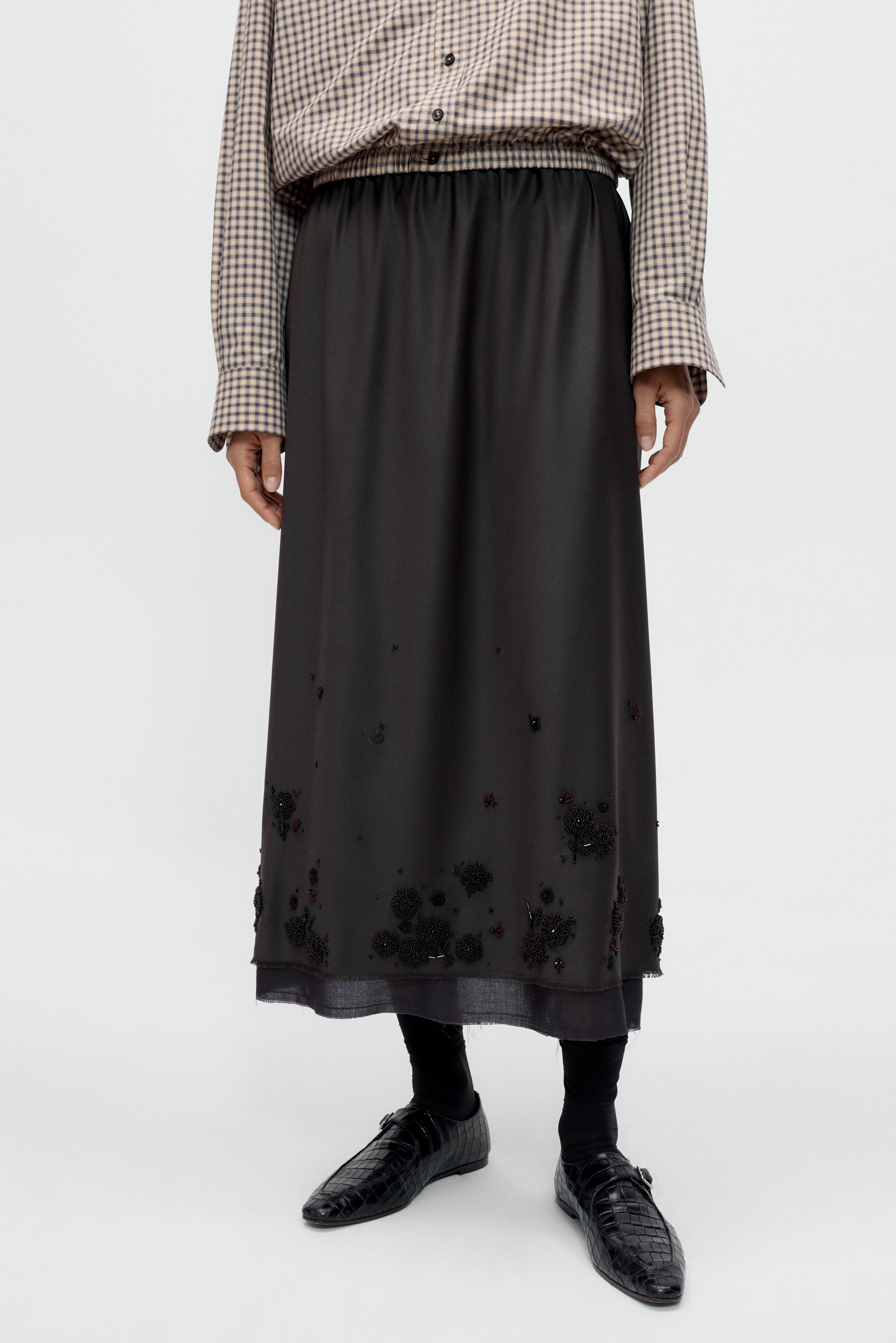 Tailored Embellished Skirt