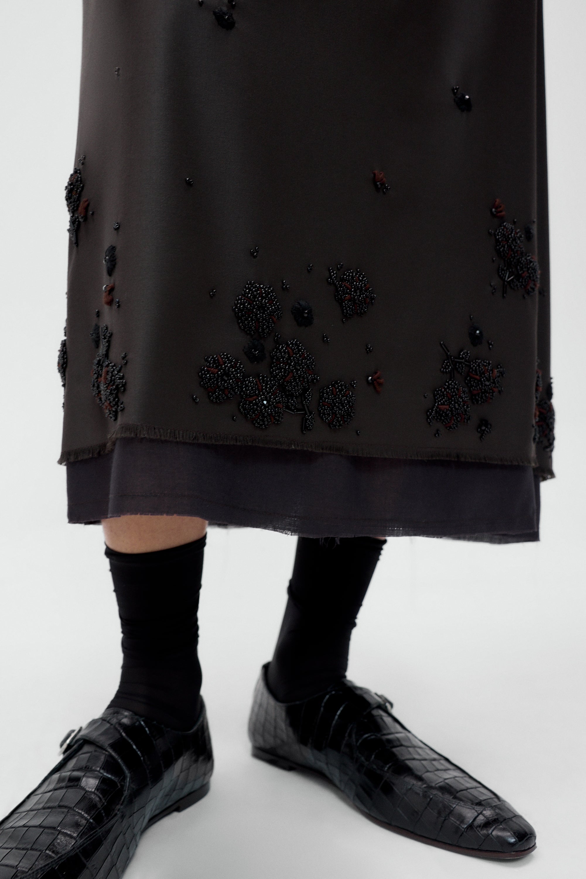 Tailored Embellished Skirt