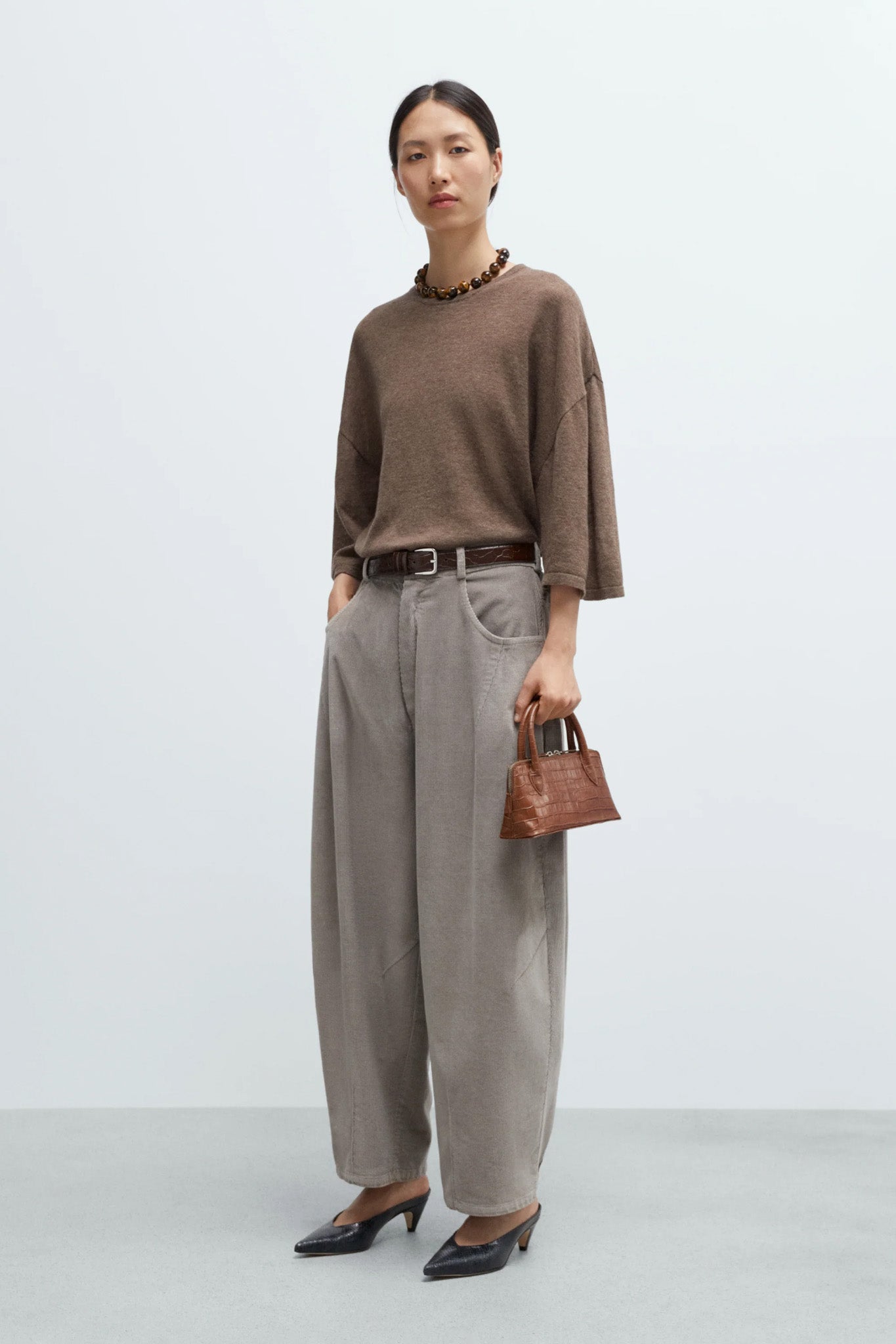Corduroy Baggy pants COBBLESTONE