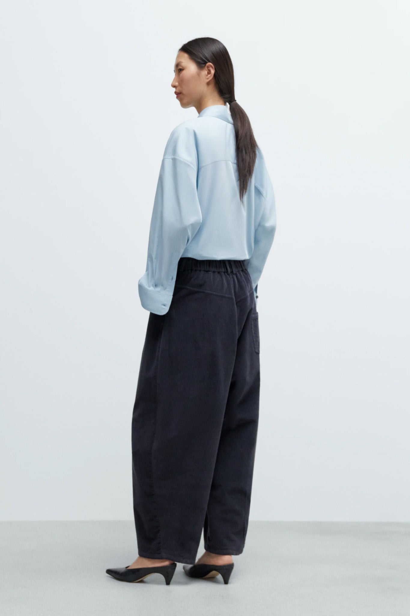 Corduroy Baggy pants DUSTY BLUE