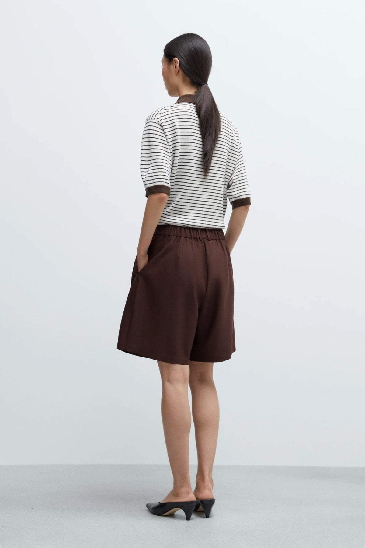Merino Wool Striped Polo