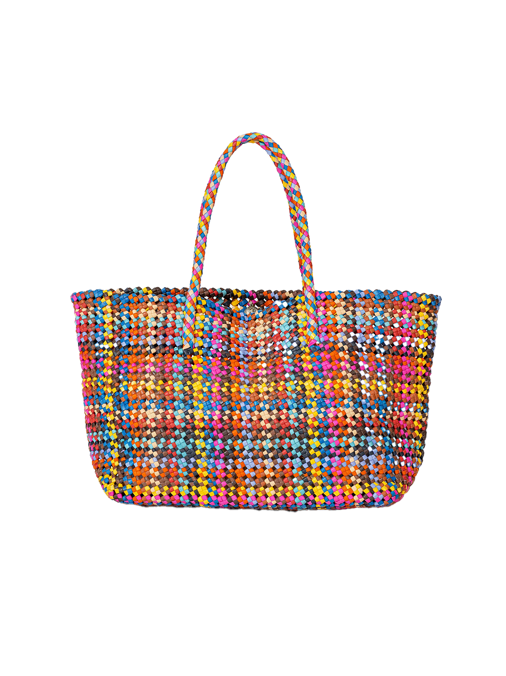 Leather Flower Basket MULTI