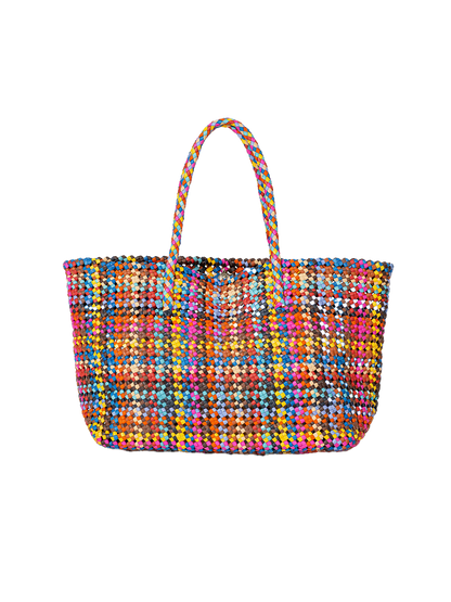 Leather Flower Basket MULTI