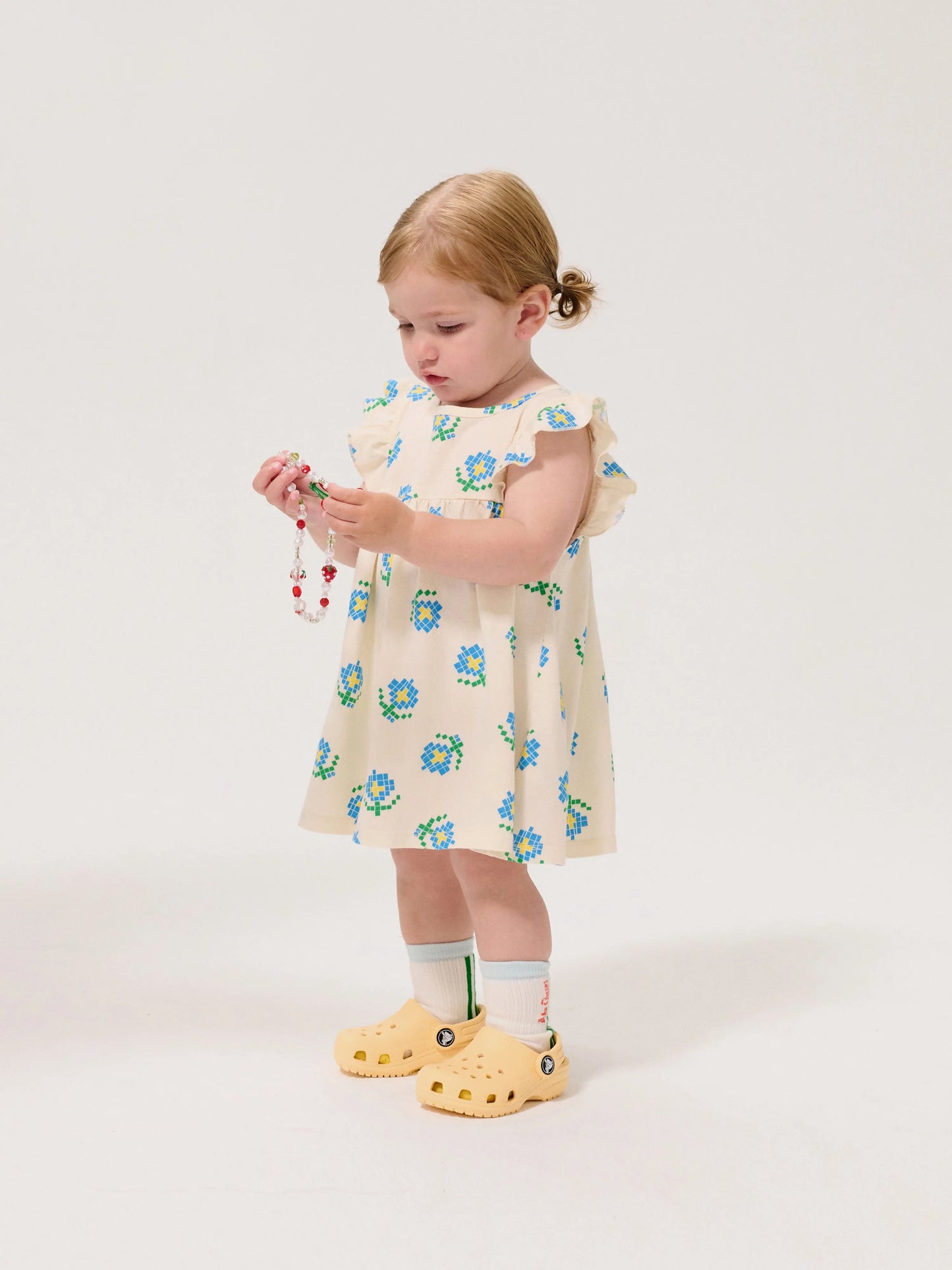 Sukienka Pixel Flowers all over ruffled dress Bobo Choses BEBE Concept 