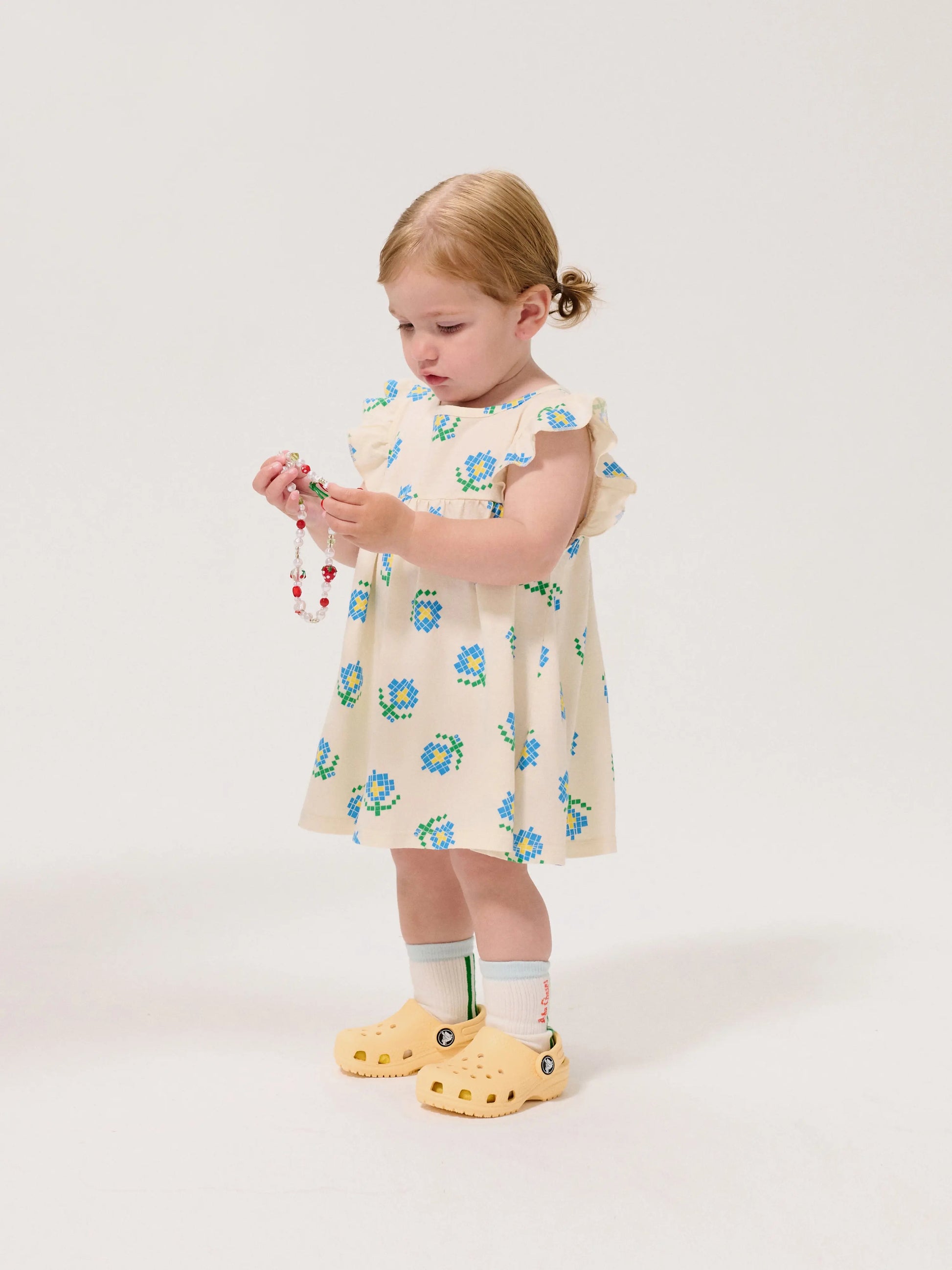 Sukienka Pixel Flowers all over ruffled dress Bobo Choses BEBE Concept 