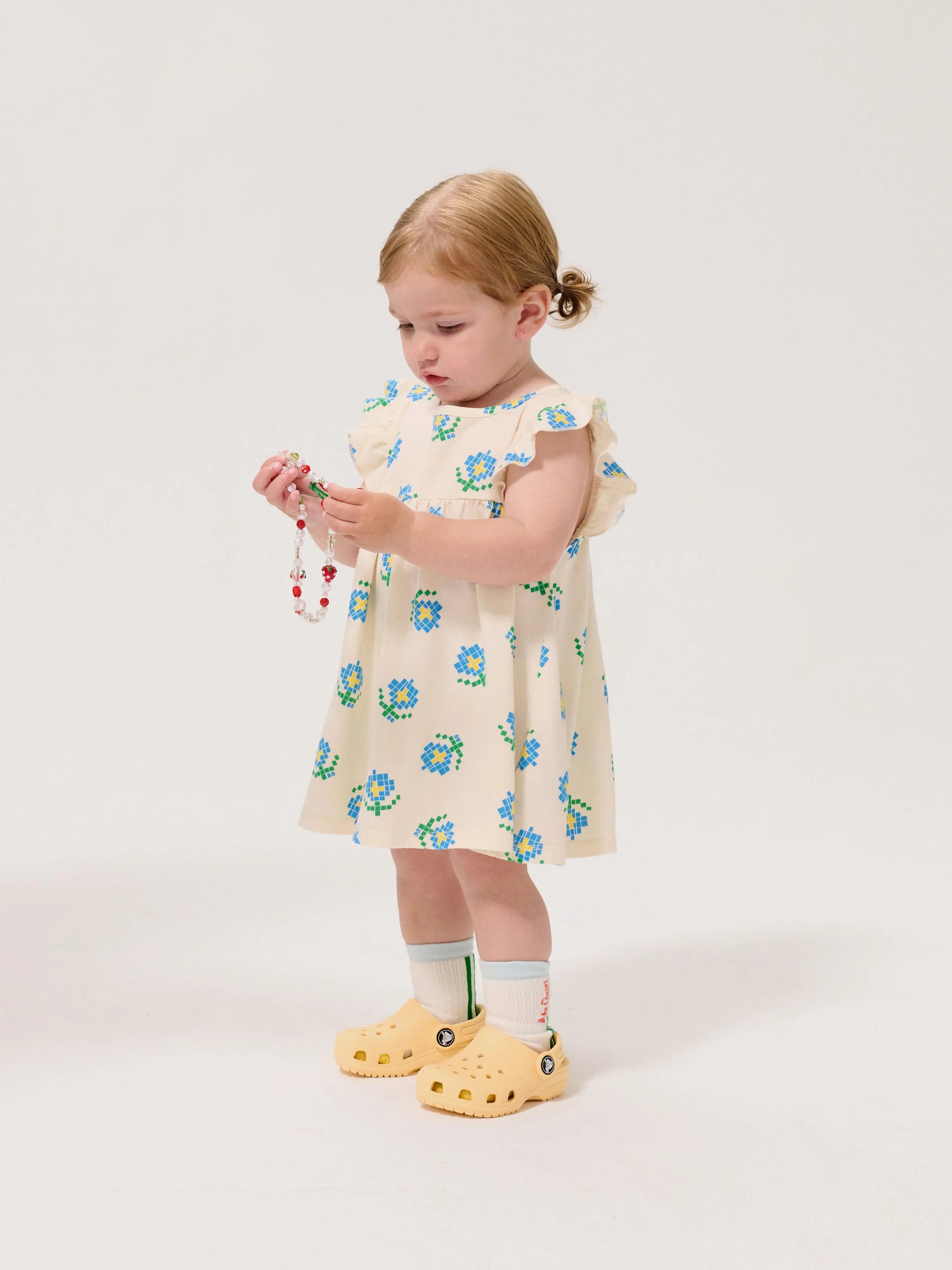 Sukienka Pixel Flowers all over ruffled dress Bobo Choses BEBE Concept 