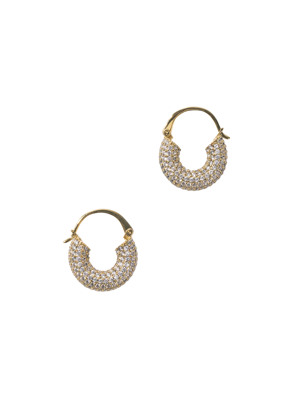 Small Diamond Hoops GOLD