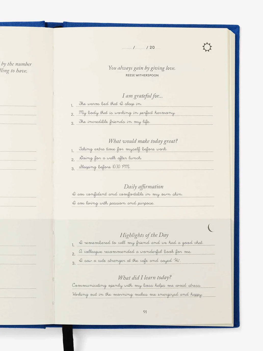 Notatnik The Five Minute Journal Intelligent Change BÉBÉ Concept 