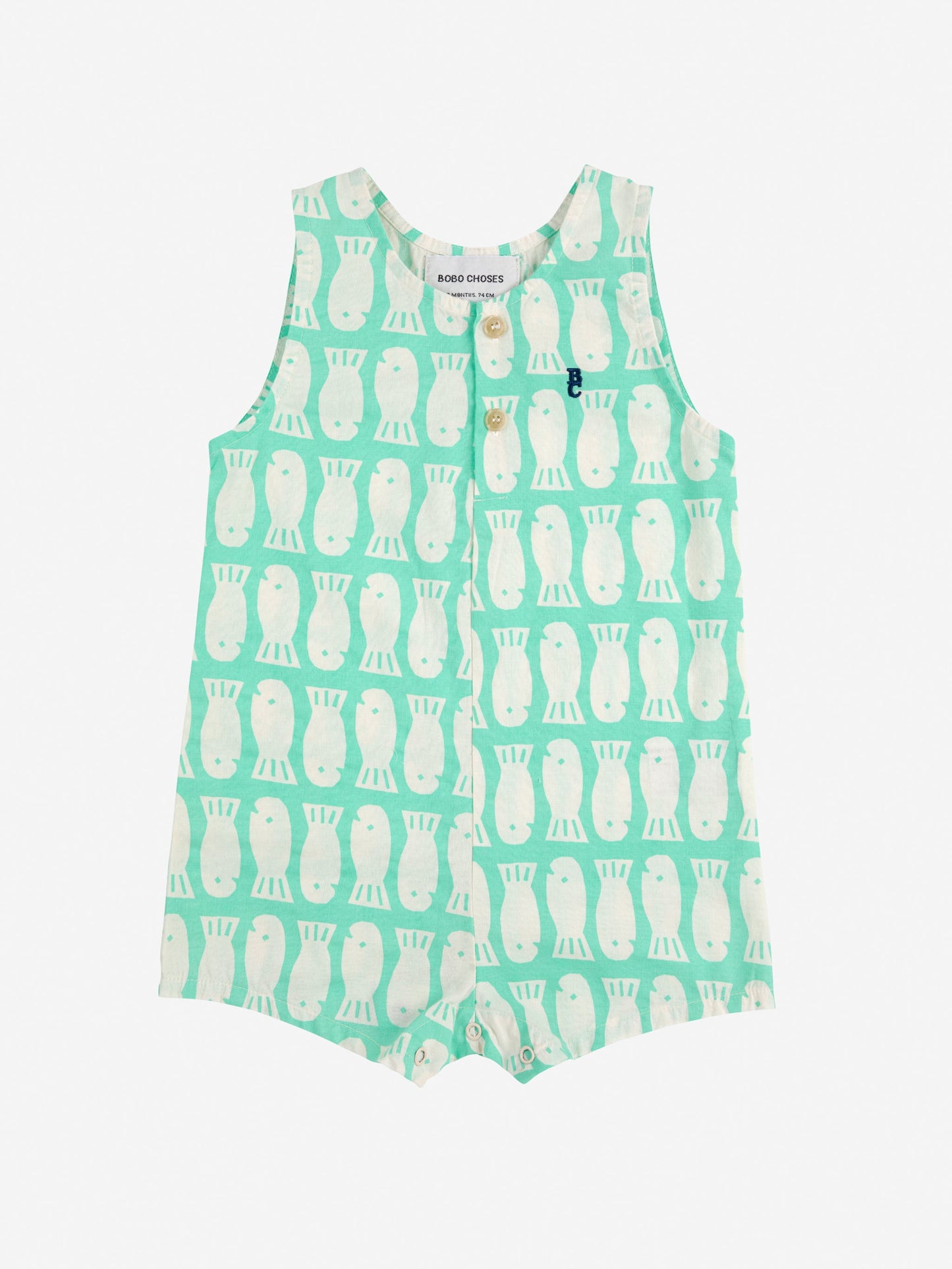 Rampers Lucky Fish all over woven playsuit Baby Bobo Choses BÉBÉ Concept 
