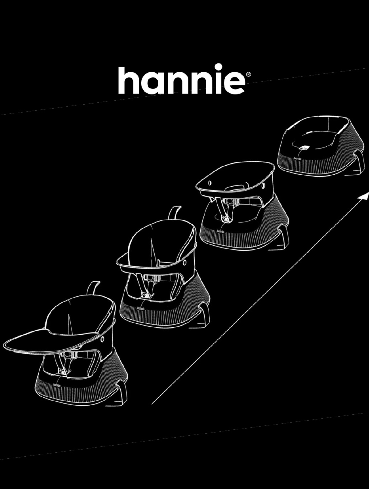 Krzesełko dla dziecka The Portable High Chair Hannie BÉBÉ Concept 