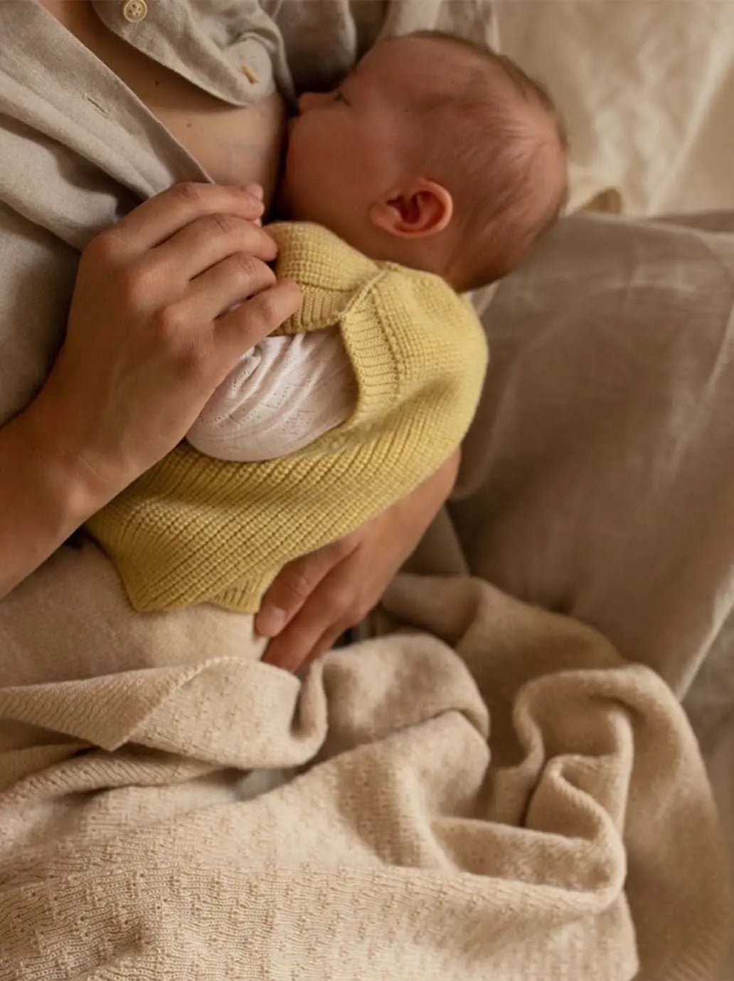Kamizelka merino dla niemowląt Harvey vest Hvid BÉBÉ Concept 