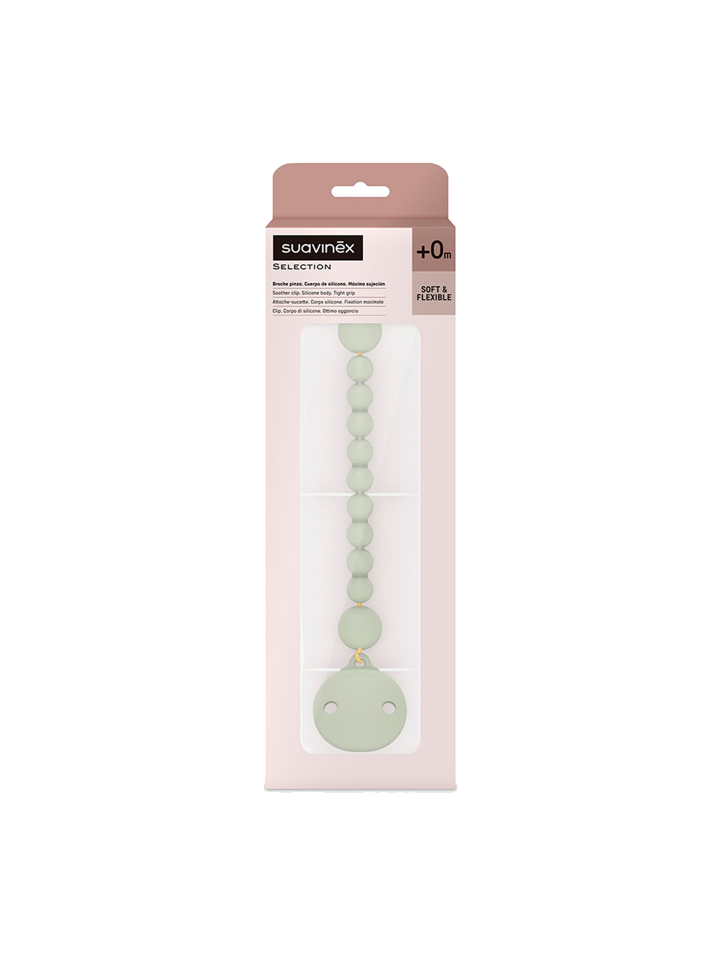 Silikonowa zawieszka z klipsem do smoczka Suavinex BÉBÉ Concept