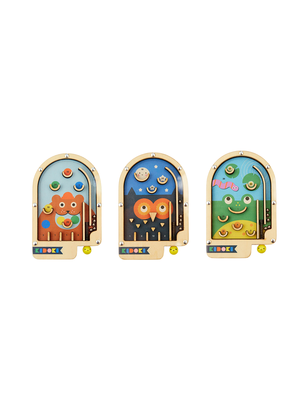 Kidoki Wooden Pinball Kikkerland BÉBÉ Concept 