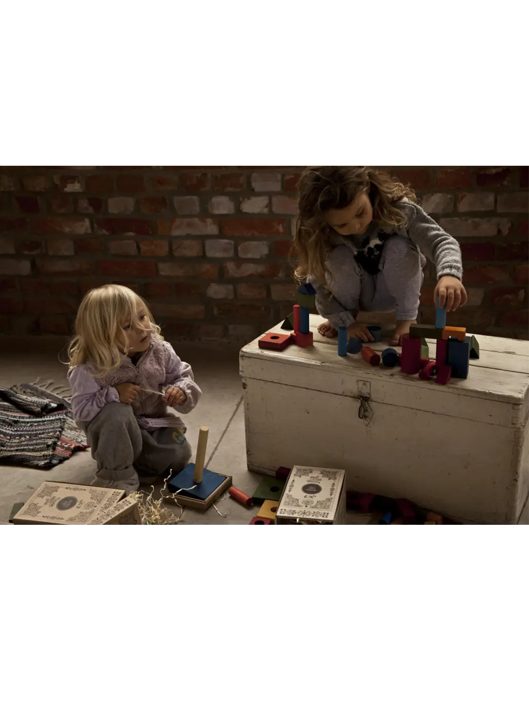 klocki w worku 100 szt. Wooden Story BÉBÉ Concept