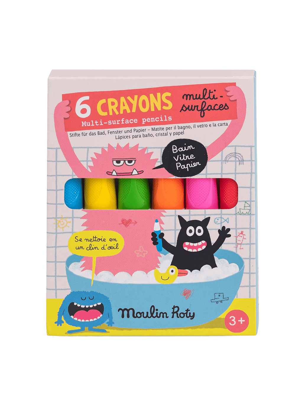 Kredki do malowania różnych powierzchni Moulin Roty BÉBÉ Concept 