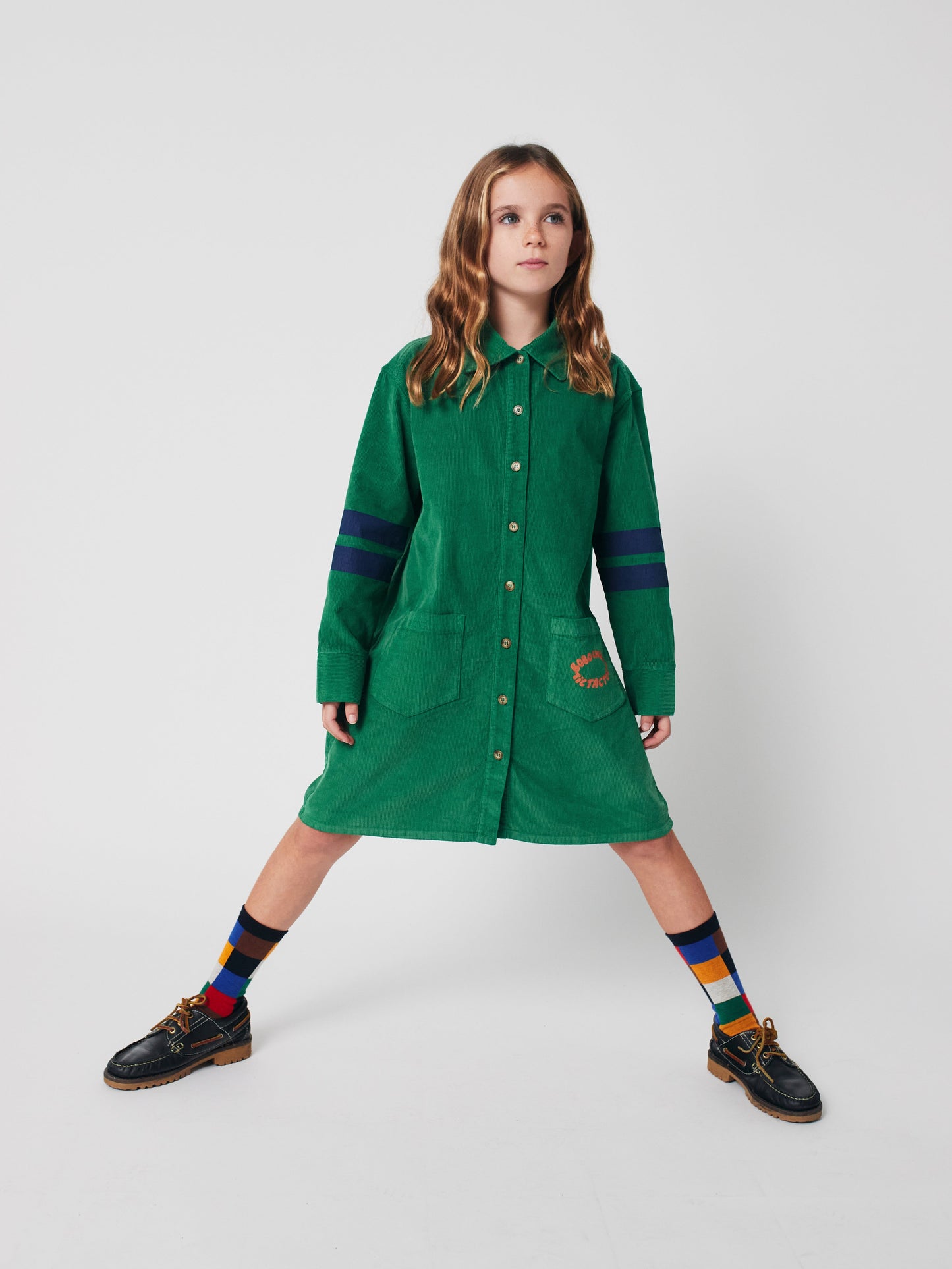 Tic Tac Toe corduroy shirt dress Kids Bobo Choses BÉBÉ Concept 