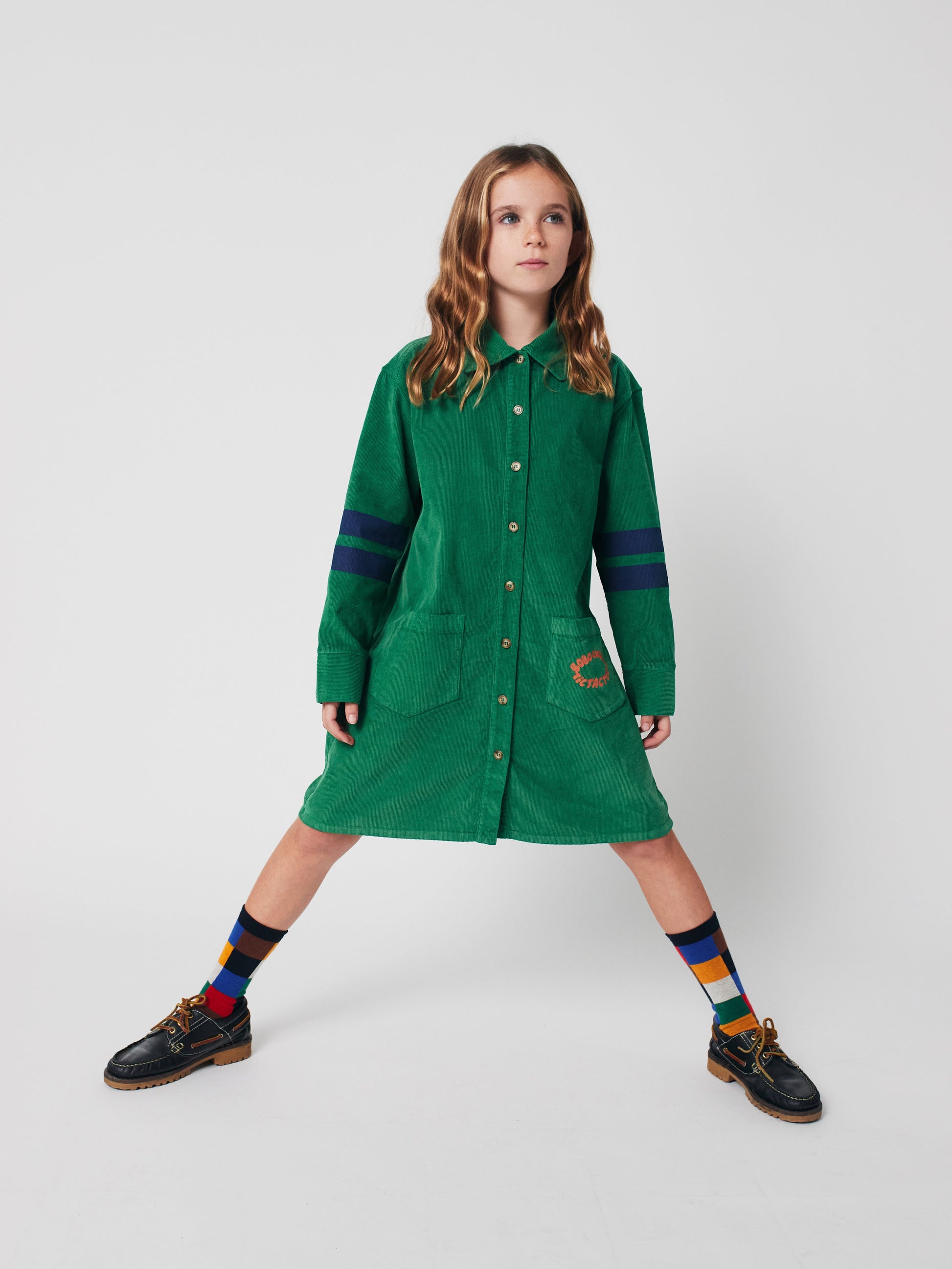 Tic Tac Toe corduroy shirt dress Kids Bobo Choses BÉBÉ Concept 