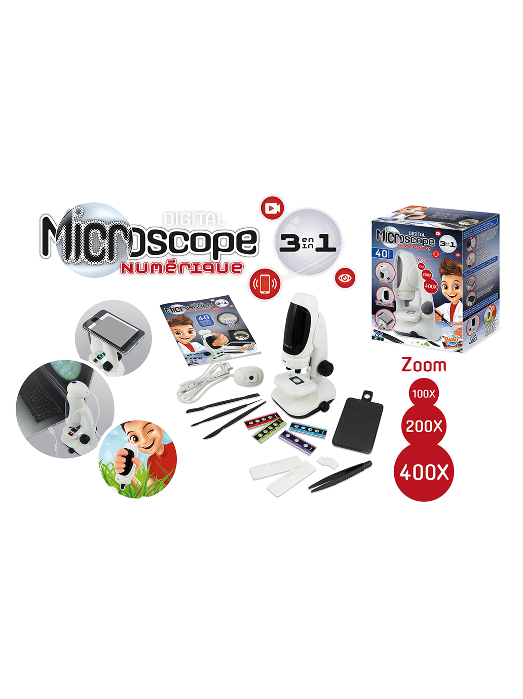 Mikroskop cyfrowy 3w1 Buki BÉBÉ Concept