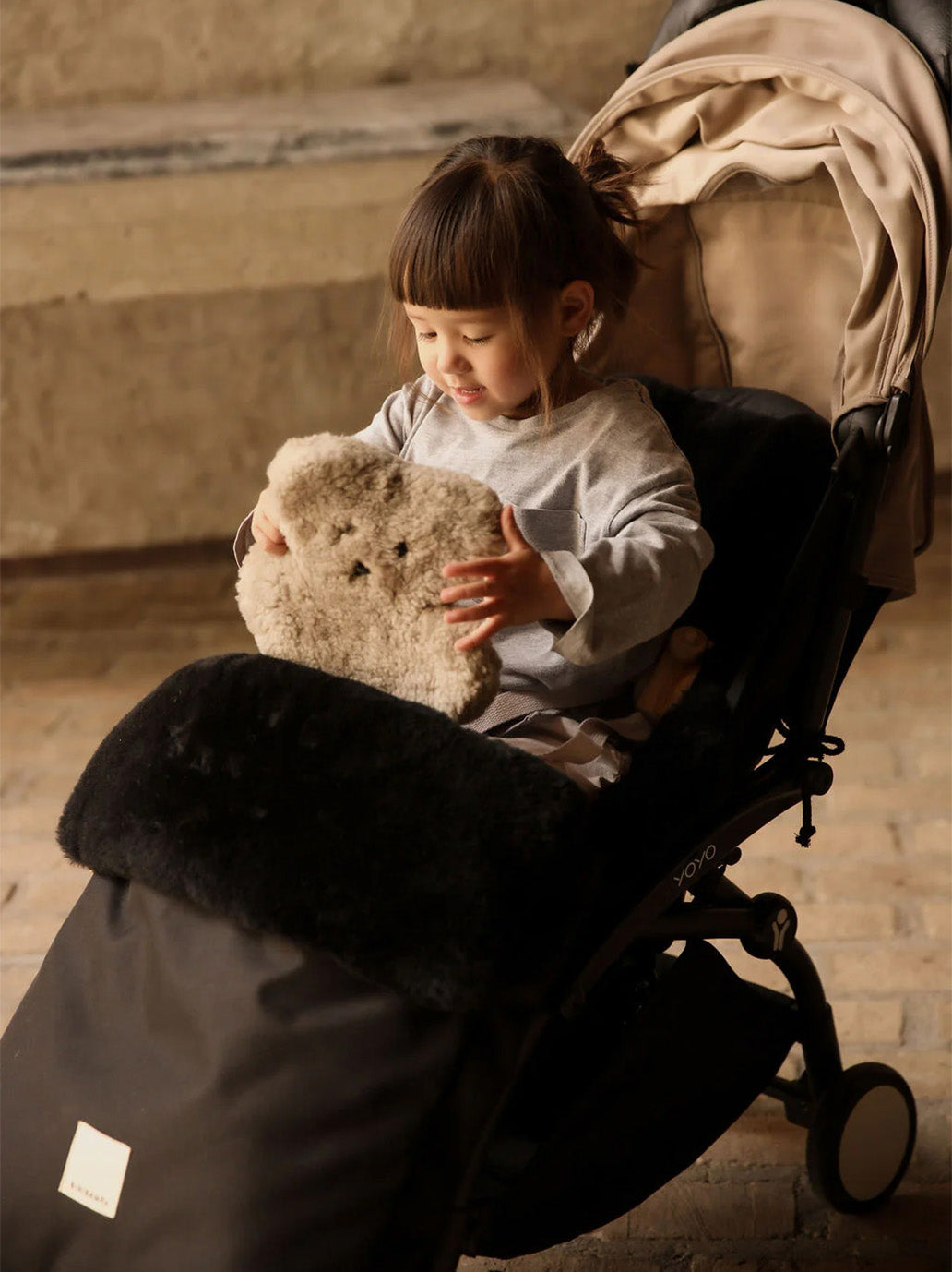 Nieprzemakalny śpiworek do wózka z wełną merino BINIBAMBA BÉBÉ Concept 