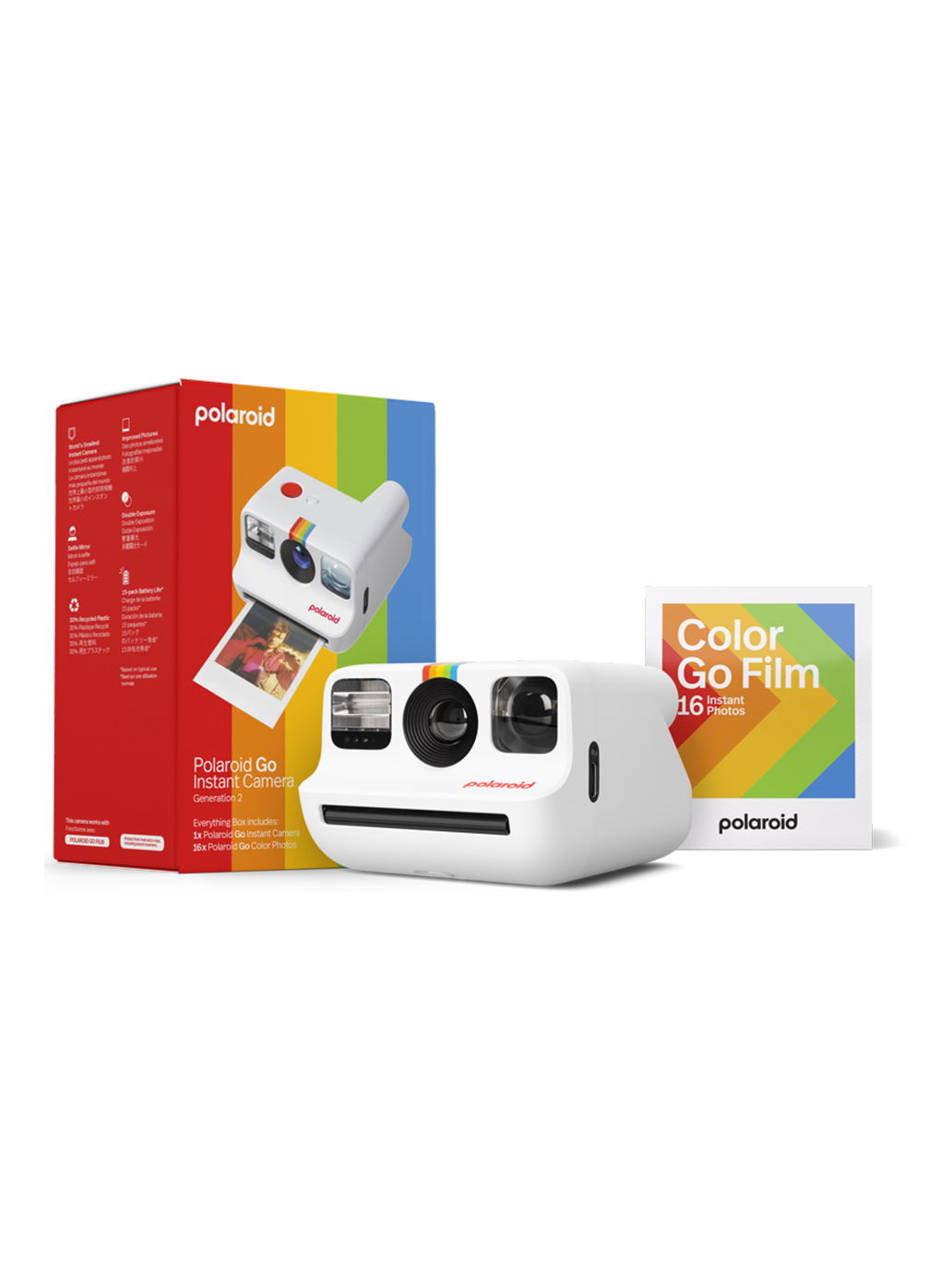 Aparat natychmiastowy Polaroid Go Gen2 + wkłady WHITE
