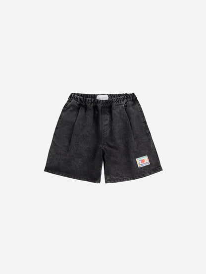 Spodenki Smiling black denim bermuda shorts Bobo Choses BÉBÉ Concept 