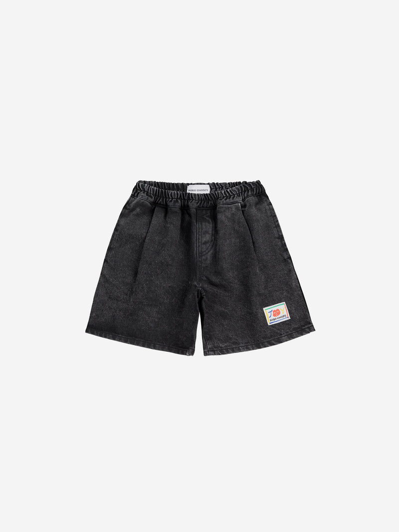 Spodenki Smiling black denim bermuda shorts Bobo Choses BÉBÉ Concept 