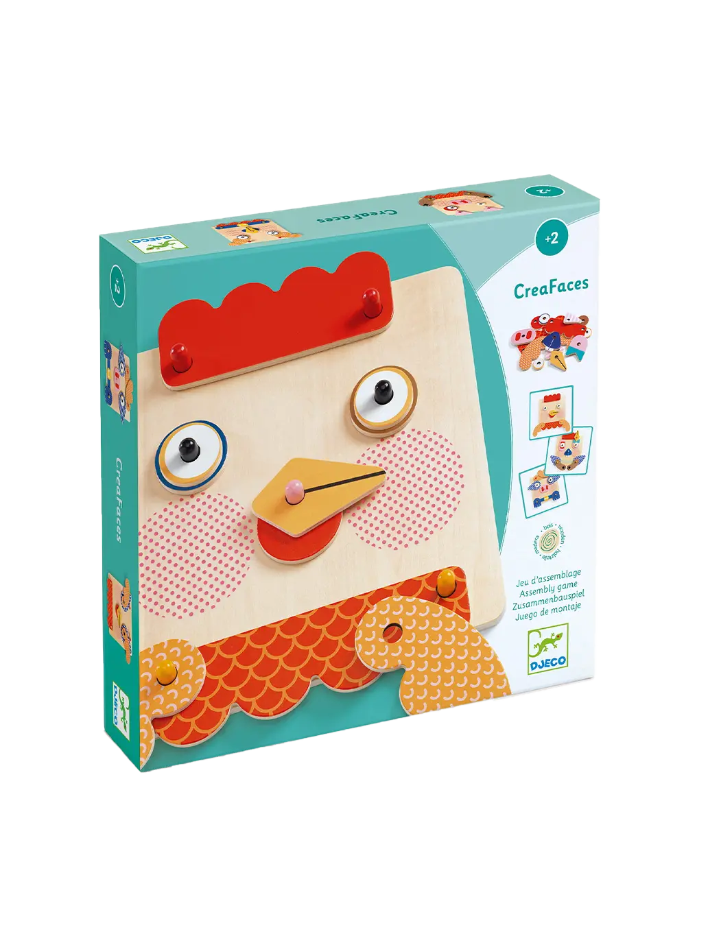 drewniana układanka Twarze Djeco BÉBÉ Concept